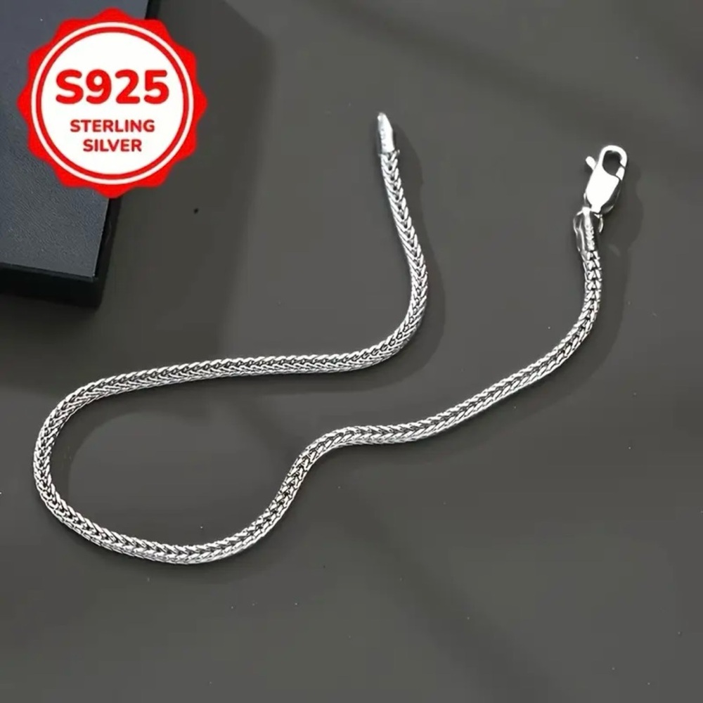 🆕 Elegant S925 Sterling Silver Snake Chain Bracelet - Chic Unisex Design - 7”